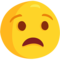 Anguished Face emoji on Messenger